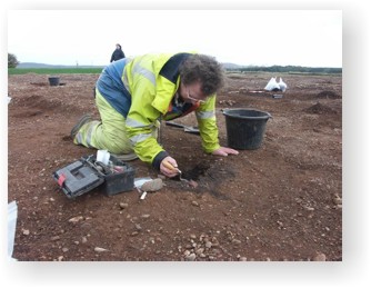 Large scale excavation is carried out in order to investigate large areas