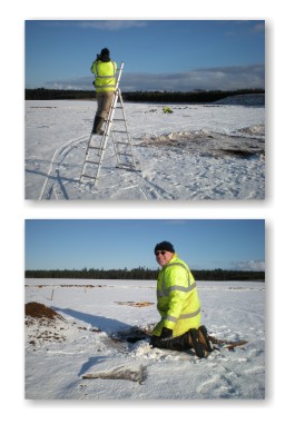 Lanton Excavations in wintery conditions