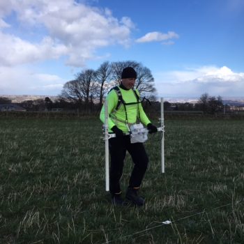 A member of our Geospatial team in action conducting a magnetometer survey. © Copyright ARS Ltd 2018