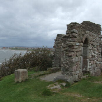 The remains of St Hildeburgh's Chapel on Hilbre Island. © Copyright ARS Ltd 2018