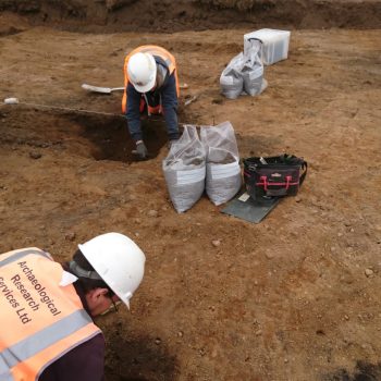 Our archaeologists are busy excavating Neolithic waste pits.