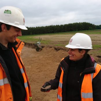 Adrian and Ana discuss the finds. © Copyright ARS Ltd 2018
