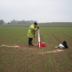 During fieldwalking the location of each find is recorded and accurately mapped. © Copyright ARS Ltd