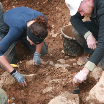 ARS Ltd. team members excavating the remains found at Fin Cop © Copyright ARS Ltd