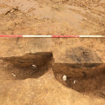 The two pits which contained the Neolithic material.