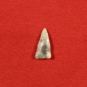 A Neolithic arrowhead recovered from excavations at Bolsover, Derbyshire.