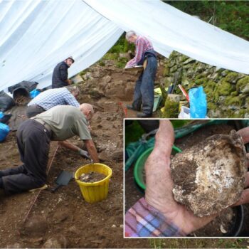 Excavations at Hir-Ynys in the Glaslyn estuary in Snowdonia