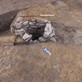 A nice stone-lined cistern we found in association with an area of buildings © Copyright ARS Ltd 2022