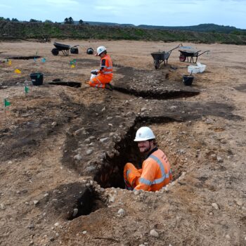 Archaeologists at work at Lochinver © Copyright ARS Ltd 2022