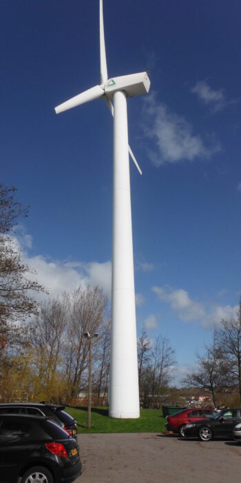 The wind turbine at our Hebburn office © Copyright ARS Ltd 2018
