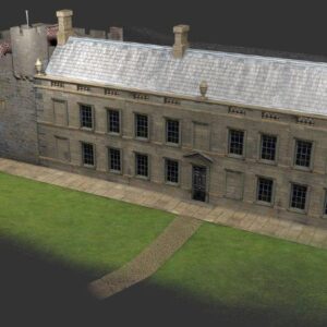 Digital reconstruction of phase 4 of Cresswell Pele Tower c1750 © Copyright ARS Ltd 2021
