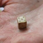 For this #FindsFriday, we have a bone gaming die dating to around the 13th century. Medieval dice such as this one, were often made as trick dice, to roll preferentially on particular numbers. We can tell this from the shape of the object, some of the faces are certainly more rectangular than square! © Copyright ARS Ltd 2022