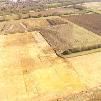 An aerial shot of the full stripped site at Milton © Copyright ARS Ltd 2023