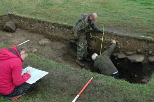 Excavations underway as part of the Gueswick 2021 dig © Copyright Altogether Archaeology