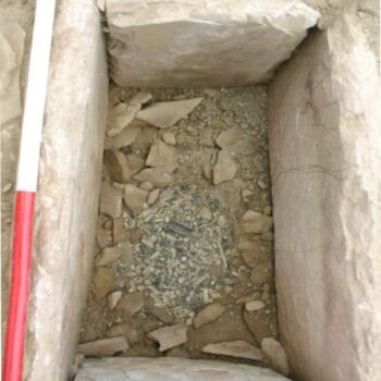 Inside the Kentstone Bronze Age Cist © Copyright ARS Ltd 2023