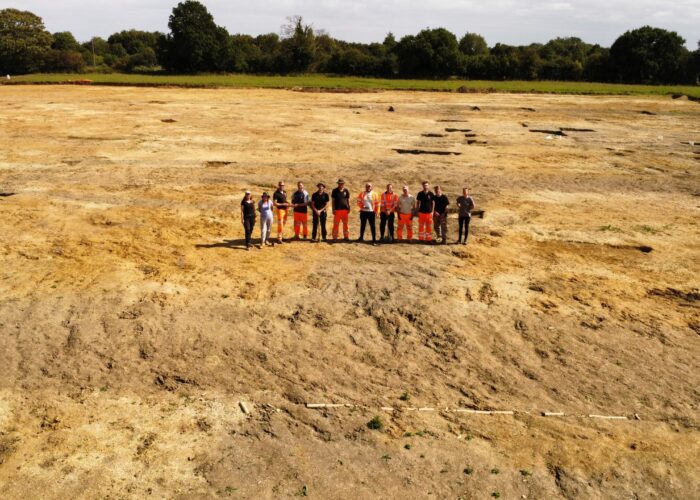 The team at the end of the dig © ARS Ltd 2023