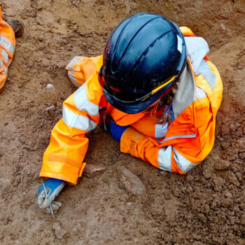 Person excavating in area 3 © ARS Ltd 2023