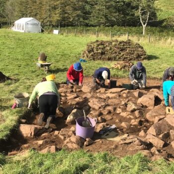 Hard at work on site © Argyll Archaeology