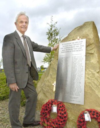 The opening of the memorial to the war dead from RAF Milfield by the late Sir John Willis, previously Vice Chief of the Defence Staff © Copyright ARS Ltd 2026