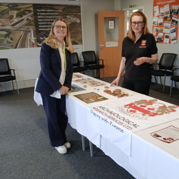 Lydia Rusling, Director of Place and Prosperity at Melton Borough Council, and our Jenny at the ARS information stand © ARS Ltd 2026
