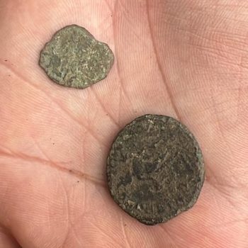 Ancient coins of likely Roman date © ARS Ltd 2025
