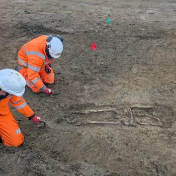 Exposure of the first human burial © ARS Ltd 2025