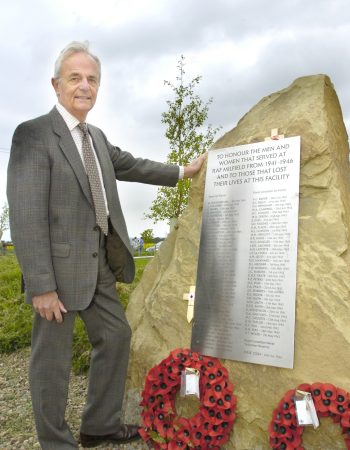 The opening of the memorial to the war dead from RAF Milfield by the late Sir John Willis, previously Vice Chief of the Defence Staff