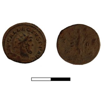 Roman bronze coin issued by the Romanic-Britannic usurper Allectus (c.293-296) © ARS Ltd 2026