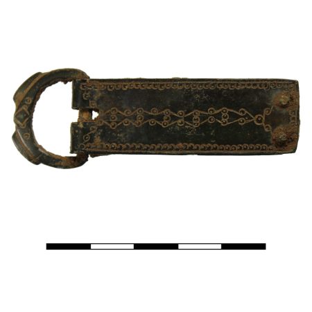 The copper alloy belt buckle and plate © ARS Ltd 2026